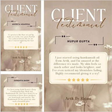client testimonial design